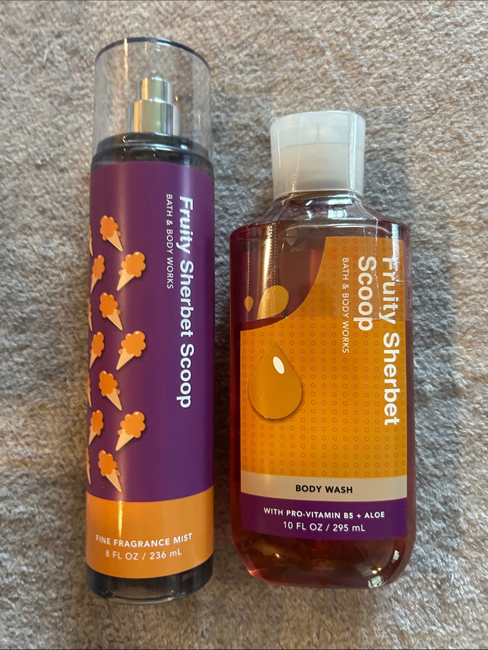 Bath and body works gel and spray set